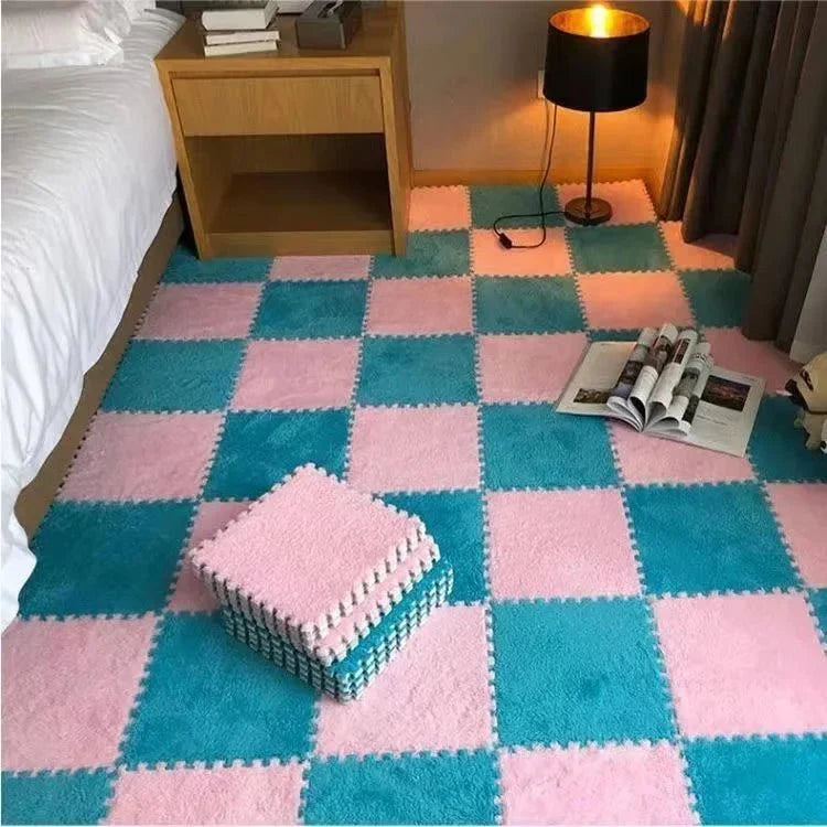 Fluffy Puzzle Floor Mat - LightsBetter