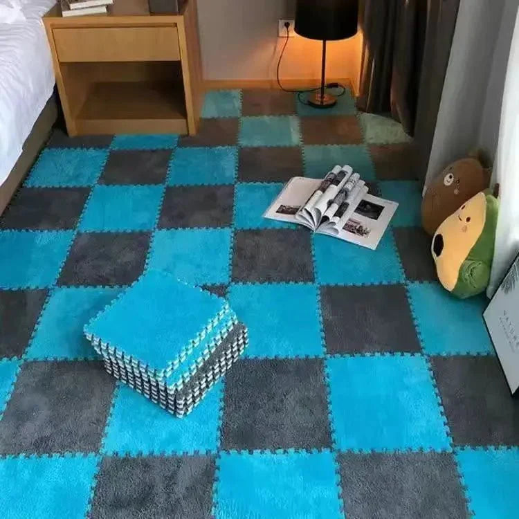 Fluffy Puzzle Floor Mat - LightsBetter