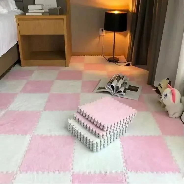 Fluffy Puzzle Floor Mat - LightsBetter