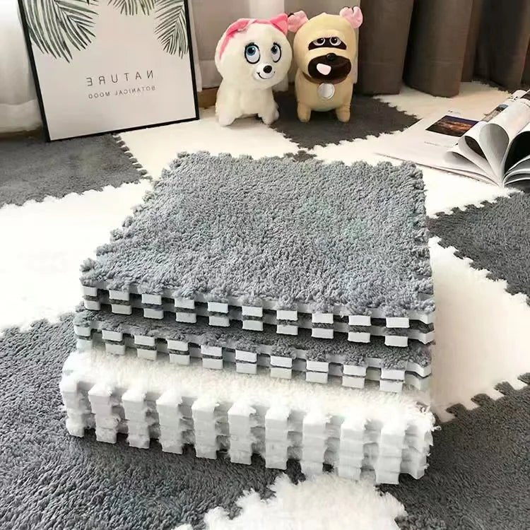 Fluffy Puzzle Floor Mat - LightsBetter